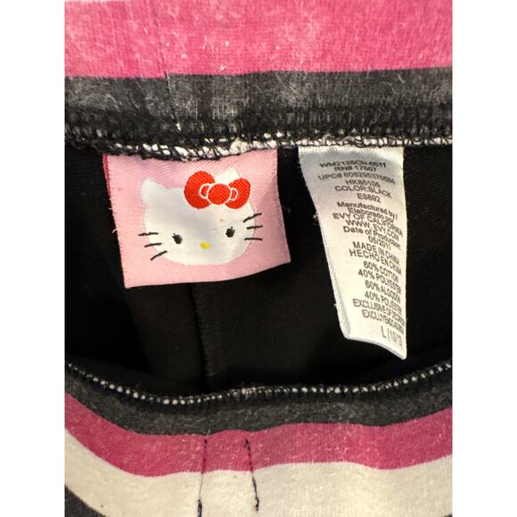 2011 Hello Kitty black and pink sweatpants youth large Sanrio 10-12 - Picture 3 of 6